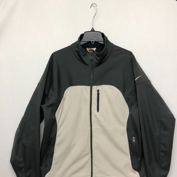 Nike Men Full Zip Fleece Soft Shell Jacket Size XL Extra Large Gray B214 -16 - Picture 10 of 15